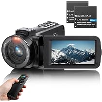 VAHOIALD Videocamera UHD 1080P 36MP 30FPS Video Camera,IR Visione ...
