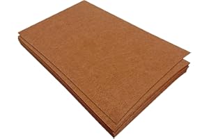 Jtnohx Stiff Felt Sheets, 11 Pcs Felt Fabric, 17.78×28.7cm Colour Felt for Crafts, Craft Felt Square for Sewing (Brown)
