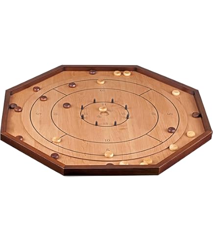 Masters Crokinole Tournament Board - Kirschholz Brett Mit Scheiben & Zubehör