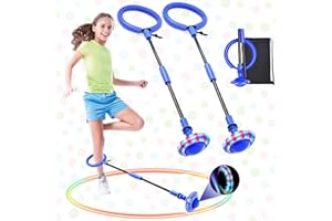 SUNSHINE SMILE Shine Bola de Salto de Tobillo, Plegable Anillo de Salto Intermitente, Colorida Flash Bola de Salto, Pelota de Salto Deportiva, Colorida Anillo de Salto de Tobillo, Flash LED Saltar Bola para Niños