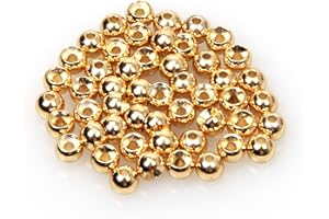 ANGLERDREAM ANGLER DREAM Fliegenbinden Perlen 100 PC/LOT Wolfram Perlen Nymphe Kopf Ball Fliegenbinden Materialien Hakengröße 6#-20# 2.0 2.7 3.15 3.5 3.8 Schwarz Nickel Gold Kupfer Silber Regenbogen Farbe