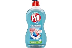 Pril Kraft Gel Antibakteriell (450ml), Handgeschirrspülmittel mit hoher Fettlösekraft, für sauberes Geschirr, entfernt 99,9 % der Bakterien*