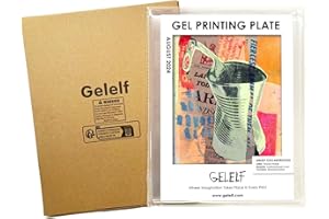 GELELF Gel-Druckplatte der neuen Generation, verbesserte Formel, Druckplatte für Gel-Druckkunst, Gel-Monoprinting-Set, Druckzubehör, kein Altern und Blasenbildung (C&T & S: 7,6 cm)