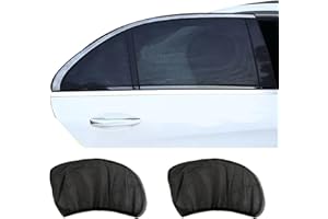 Ikaif Rolety samochodowe chroniące przed promieniowaniem UV, dla niemowląt i dzieci, idealne dla dorosłych i zwierząt domowych, uniwersalne pasujące rolety zapewniające komfort podróży, 2 sztuki w