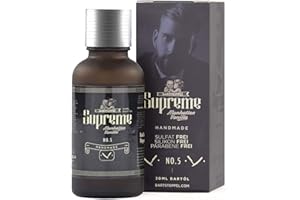 Bartstoppel® Supreme - Olio per barba di 3 giorni fino alla barba piena - Olio di ricino vegano per la crescita della barba