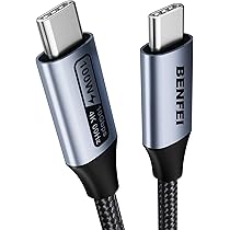 KMMXXCPM USB-C Kabel 5m - 100W Laden, 10Gbps Daten, 4K Video Thunderbolt 3