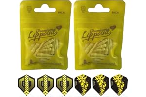 L-Style Dartspitzen im Doppelpack + THOR-DARTS® Flights (2x30 - 2x50 - 2x6 Stück) LSTYLE Dart Tips: Hard Lip - Premium Lippoint - Regular - Short - USA - TwoTone - Natural9 - Acute - Long 2BA Standard-Gewinde - Plastic Soft Tip Dart Points (12er, 60er und 100er Packs) with 2 BA Thread