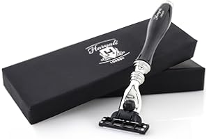 ‎HARYALI LONDON Haryali London Ręcznie montowana czarna (Gillette Mach 3) oszałamiająca brzytwa