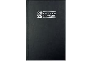 EXACOMPTA Agenda de bureau carré travers horaire 1 jour 210x135 mm Coloris Aléatoire