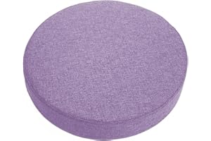 ping bu Round Chair Pads Thick 5/8/10cm Seat Cushion Pad,Dining Garden Chair Cushion Seat Pads Round Stool Cushions for Kitchen Home (40x40x5cm,Light Purple)