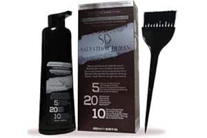 SD SALVATHOR DURAN Shampoing Colorant Noir - Teinture Barbe Homme Noir - Coloration Barbe Homme - 20 Applications - Salvathor Duran - 250 ml