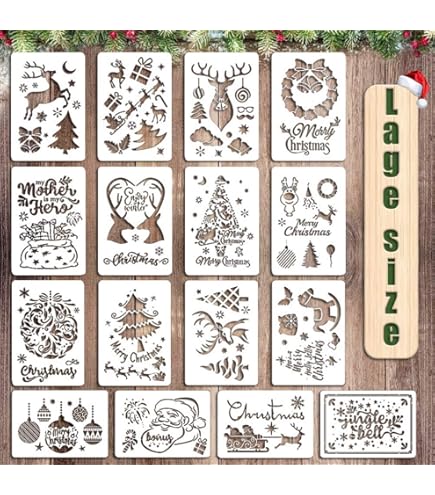 Pochoir A4 'Graine Créative' Noël Clair De Lune