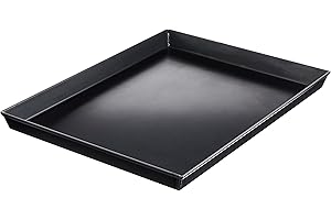 Ballarini Professionale 3044.40 Teglia Rettangolare con Angoli Svasati, Ferro Blu, Nero, 40 x 30 x 3 cm