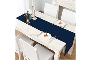 LivinEase Table Runner – Table Runners for Dining Table 42x240cm - Drapes Elegently 250 GSM Navy Table Runner – 8 to 10 Seater Table Runners Ideal for Christmas Party Decoration