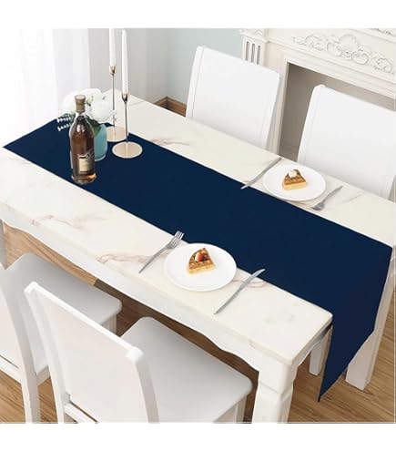 Hoogwaardige tafelloper, tafellinnen van 100% katoen, collectie concept, kleur en grootte naar keuze (tafelloper - 45x150cm, olijfgroen