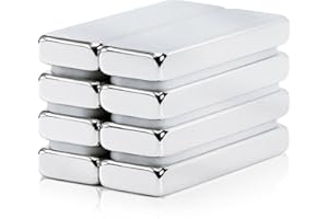 SENSEI® 8 Pièces Aimant Néodyme Rectangulaire 30 x 10 x 4 mm – Gros Aimant Puissant Plat avec une Force de 5,4 kg – Super Aimants Néodyme Forts