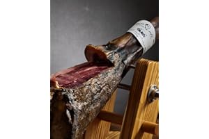 DON PEPE Jambon entier Serrano Grande Reserve Duroc - Affinage 24-30 mois - 8 kg avec support et couteau