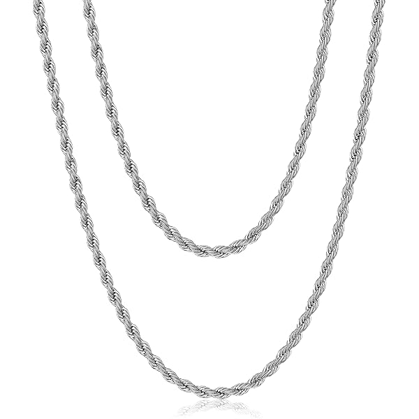 NKlaus Collana In Argento 925 Con Catena Blindata Diamantata - Lunghezza 45 Cm, Larghezza 1,4 Mm, Per Donna