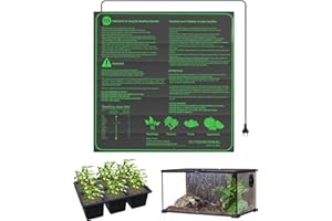 iPower Tapis chauffant hydroponique imperméable et durable 50 x 50 cm Noir Taille M