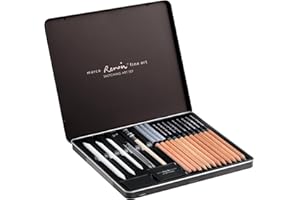 ‎MARCO MARCO Skizzen Zeichen Bleistift Set 19 Stück Skizzier-Set Anfänger ideal zum Schattieren für Zeichnen, Skizzieren für Künstler, Erwachsene, Teenager (19 Stück