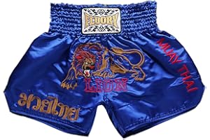 FLUORY Short Muay Thai,Haute Qualité Short Boxe Thaï Short MMA Kick Boxing pour Femme Homme Enfant Compétition D'entraînement de Combat.