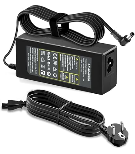 KFD Netzteil 19,5V Ladegerät für Sony Bravia TV KDL-49WD755 KDL-40 KDL-42 KDL-48 KDL55 KDL32 Fernseher Netzkabel DC in 19,5Volt PSE 50072 EU KDL48W705C KDL49WD757 ACDP-085E02 W600 W650A W700B W800B