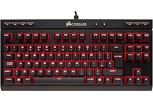 Corsair Gaming CH-9115020-UK K63 Cherry MX Red Backlit 10 Key-Less UK Mechanical Gaming Keyboard - Black