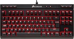 Corsair Gaming CH-9115020-UK K63 Cherry MX Red Backlit 10 Key-Less UK Mechanical Gaming Keyboard - Black