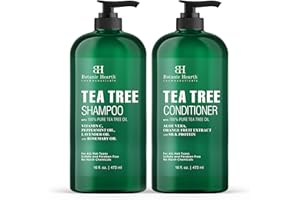 Botanic Hearth Shampoo- und Conditioner-Set – mit 100% reinem Teebaumöl, für juckende und trockene Kopfhaut, sulfat-/parabenfrei – für Männer und Frauen – je 16 fl oz