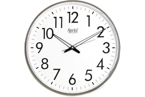 Ajanta Abstract Metal Quartz Wall Clock (32 cm x 32 cm x 3.5 cm, White)