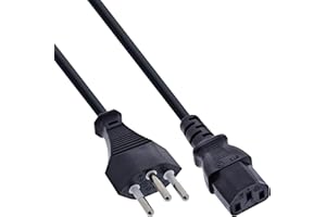 InLine 16651R câble électrique Noir 1 m Prise d'alimentation type J Coupleur C13 - Cables électriques (1 m, Male connector / Female connector, Prise d'alimentation type J, Coupleur C13, Noir)