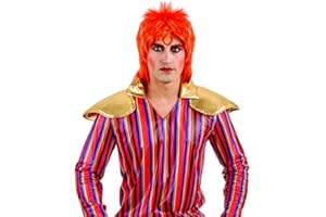 Fun Shack 80s Rock Wig Costume, Mullet wigs for Men 80s, Ginger Wigs for Men, Rock Punk Wig, Ginger Rockstar Wig One Size