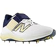 new balance CK-4040L4 Synthetic Unisex- Adult White & Blue Cricket Shoes - 10 UK