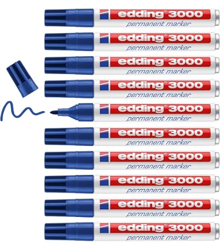 Edding 3300 Permanentmarker Pink – 10 Stifte, Keilspitze 1-5 Mm, Wasserfest & Wischfest