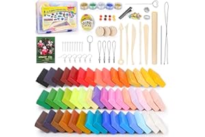 IFERGOO Pate Polymère - 46 Couleurs 1.5KG Four Cuisson, Sûr et Non Toxique, Dureté moyenne DIY Craft Kit avec 5 outils de modélisation et accessoires, Cadeau enfant pour garçons et filles