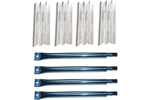 Votenli S9602A (4er-Pack) S1108A (4er-Pack) 15 7/8 Zoll Edelstahl Heizplatte und Brenner Ersatz für Broil King 9625-84, 9625-87, 9635-84, 9635-87, Baron 320, Baron 340 , Baron 420, Baron 440