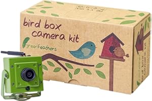 Green Feathers Wildlife Wi-Fi Outdoor Bird Box Full HD 1080p Camera (3rd Gen) with IR (Night Vision), MicroSD Recording, View Directly On Smartphone, PC or Tablet