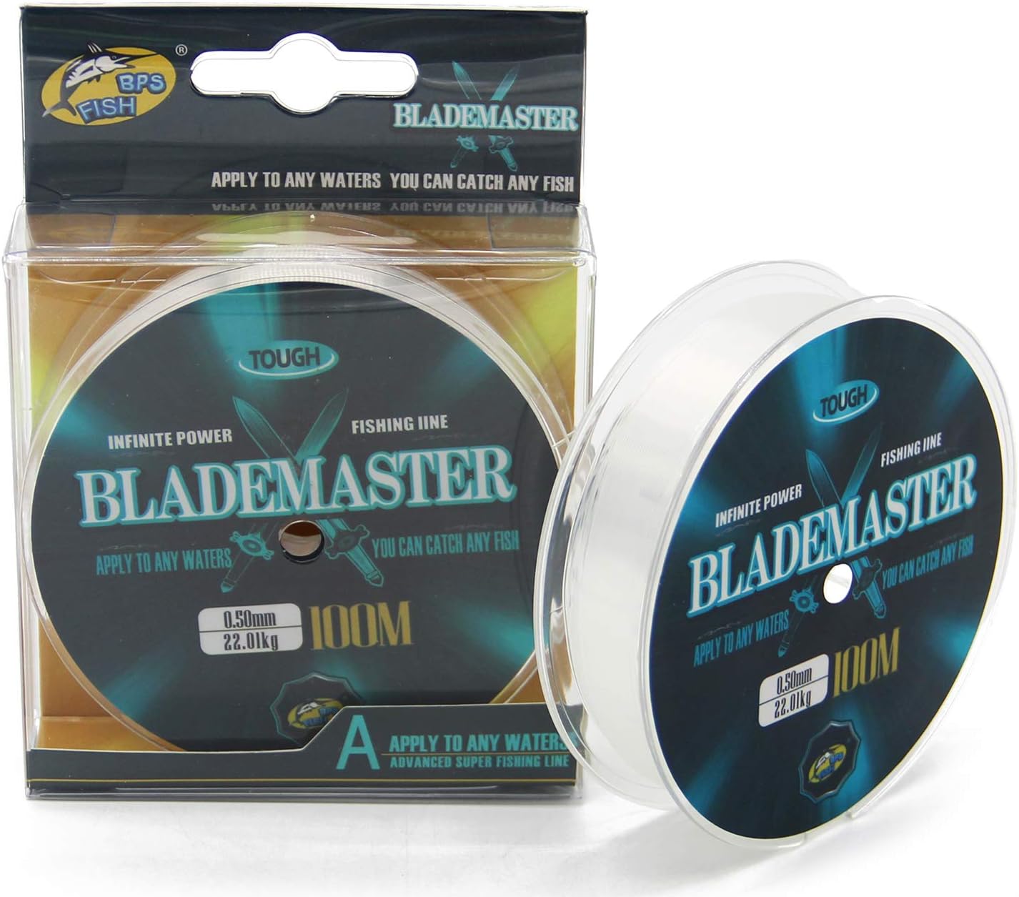 BPS Línea Hilo de Pesca Nylon Monofilamento Color Transparente Multifilamento Material Súper Fuerte Pesca Profesional
