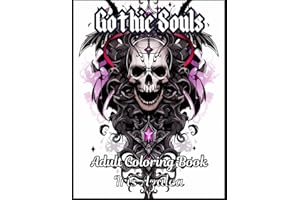 Enchanting Gothic Souls: A 50-Image Coloring Book - Relax, Unwind, and Dive into the Darkly Beautiful World of Gothic Art: Adult Coloring book of Goth ... focus and some escape for relaxation