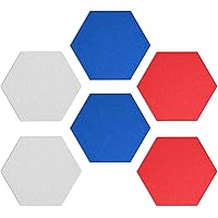 Navaris Filz Memoboards Set sechseckig - 6X Filz Pinnwand 15x17,7x1,5cm mit Stecknadeln und Klebeband - Filzboard für…