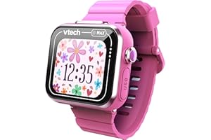 Vtech KidiZoom Smart Watch MAX Pink I Kinder-Smartwatch mit Duokamera I Touchscreen I 1,69 Zoll I Spiele, Apps, Musik I mit Elternkontrolle I spritzwasserfest I Für Kinder von 5–12 Jahre