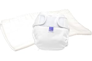 Bambino Mio, Mioduo couche lavable tout-en-deux, sans produit chimique, Blanc, Taille 1 (-9 kg)