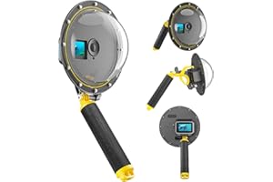 Adaptom° Dôme port pour DJI Osmo Action 4 Action 3 pour selfie et prise de vue en troisième vision, protection étanche étui à main flottant Grip Trigger, couverture transparente sous-marine