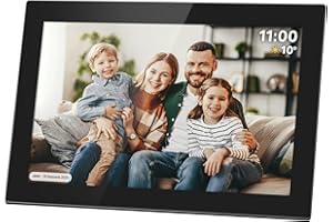 Krüger&Matz Cyfrowa Ramka na Zdjęcia FRAMEO 1280 x 800 px 10,1" Wi-Fi MicroSD Odtwarzanie Klipów Wideo Timer Pogoda Czarna KM1100