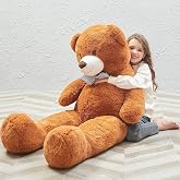 Peluş 120 cm Papyonlu Sevimli Ayı - Sevgiliye &Ouml;zel Hediye Kahverengi