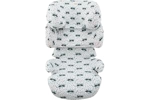 JYOKO KIDS Funda de Algodón para Silla de Coche de Niños Compatible con Cybex Solution Fix, 2 Fix (Raccoon)