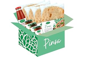 VALLE DEL CRATI ECCELLENZE GASTRONOMICHE DAL 1998 Valle del Crati Boîte Pinsa Gourmet avec 8 bases de Pinsa précuites, sauce tomate et crèmes à tartiner | Pinsa prêt en 5 minutes, Levain long, Produit en Calabre, 250g Artisan Pinsa Bases env.