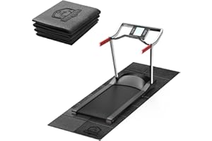 HAPBEAR Treadmill Mat, 173×61cm/ 200×90cm×5mm, Exercise Bike Mat, Heavy-Duty Floor Protector, Non-slip, Noise Reduction, Waterproof