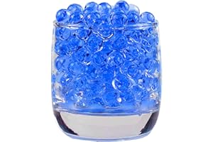 WDAFLG 100g/20000 Water Beads, Gel Soil Water Stress Relief Crystal Beads Jelly Water Gems Vase Filler for Home Decorations (Blue)