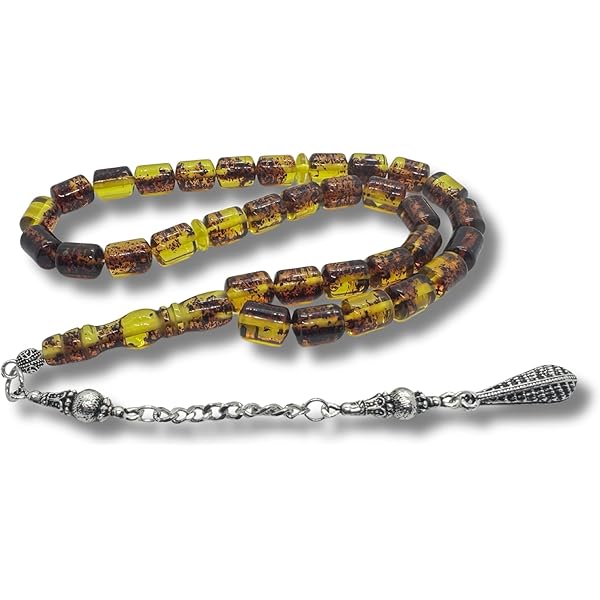 Chapelet De Prière Islamique Fait Main Faturan, 33 Perles, Tasbih